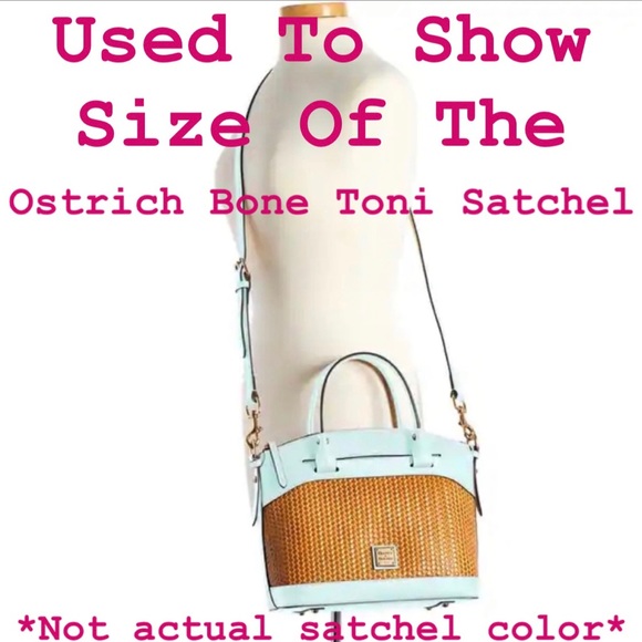 NEW! Dooney & Bourke Ostrich Bone Toni Satchel - Picture 9 of 11